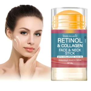 Retinol e colágeno para cuidados faciais e pescoço contendo ácido hialurônico 5%, hidratante e reafirmante, travamento na umidade, cuidados diurnos e noturnos, cuidados com a pele portáteis